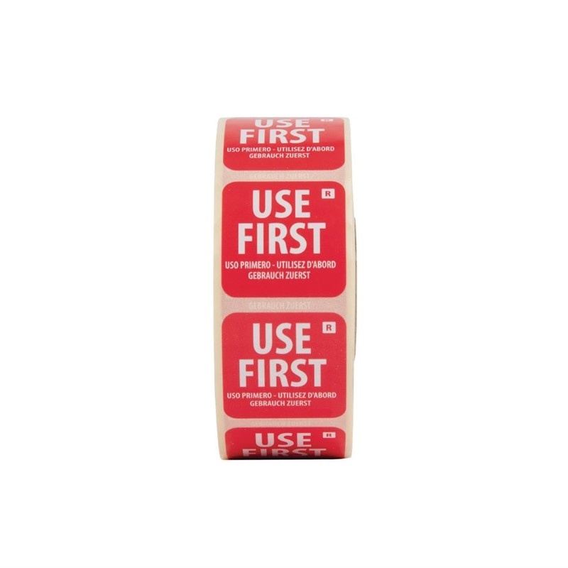 Vogue Vogue Houdbaarheidsetiketten 'Use First' afneembaar Ø2.5cm. | 1000 stuks