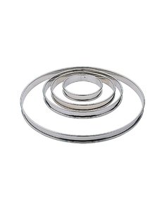 Matfer Bourgeat Platte taartring glad RVS | 1,8(h)x24(Ø)cm