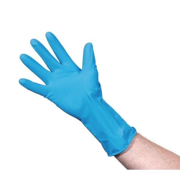 Jantex Jantex Huishoudhandschoenen natuurlijk latex blauw | Maat L