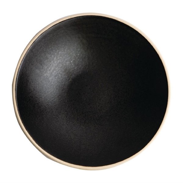 Olympia Olympia Canvas zwarte ondiepe schalen Ø20cm | Per 6 stuks