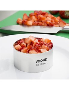 Vogue Moussering rond RVS | Ø7xH3.5 cm.