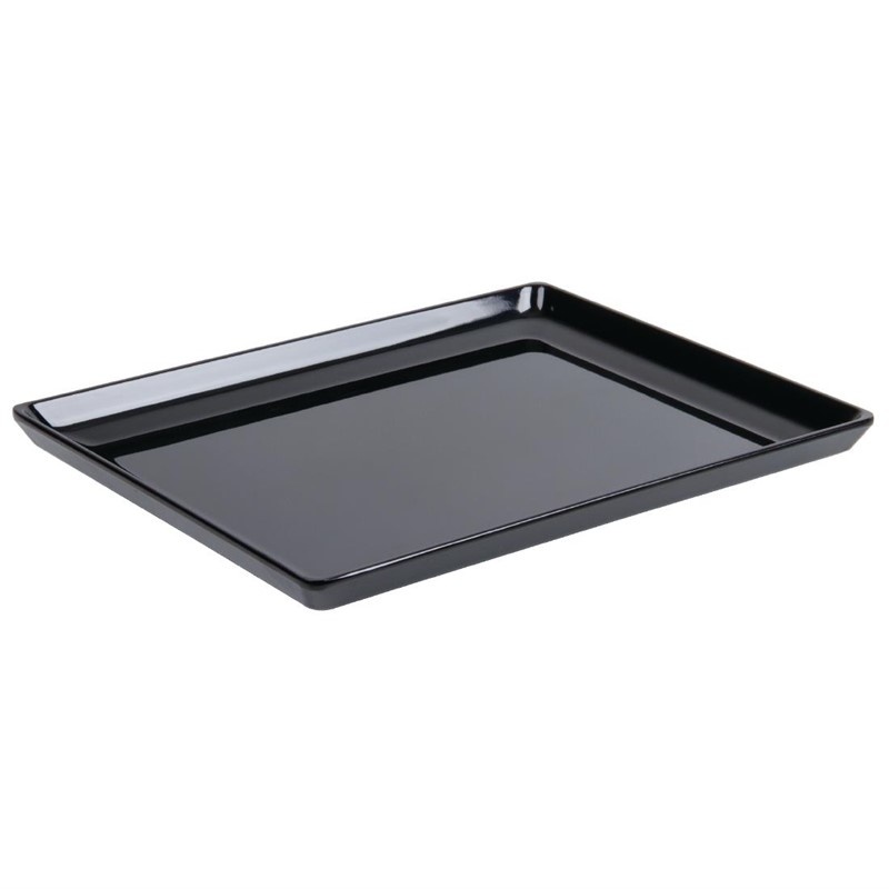 APS APS Float Schaal plat melamine zwart | GN 1/1 | 53x32.5xH3cm.