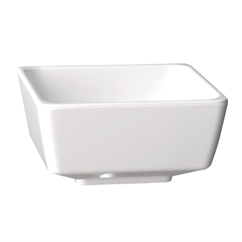 APS APS Float vierkante melamine kom wit 50 cl. | 12,5x12,5cm