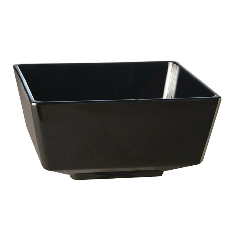 APS APS Float vierkante melamine kom zwart 1.5 liter | 19x19cm