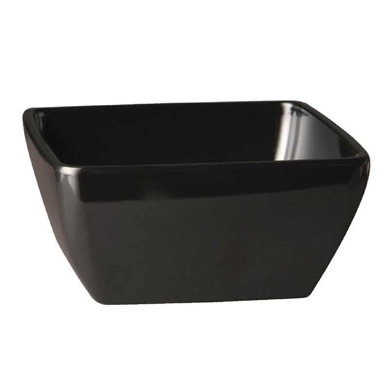 APS APS Pure vierkante melamine kom zwart 14cl. | 9x9cm