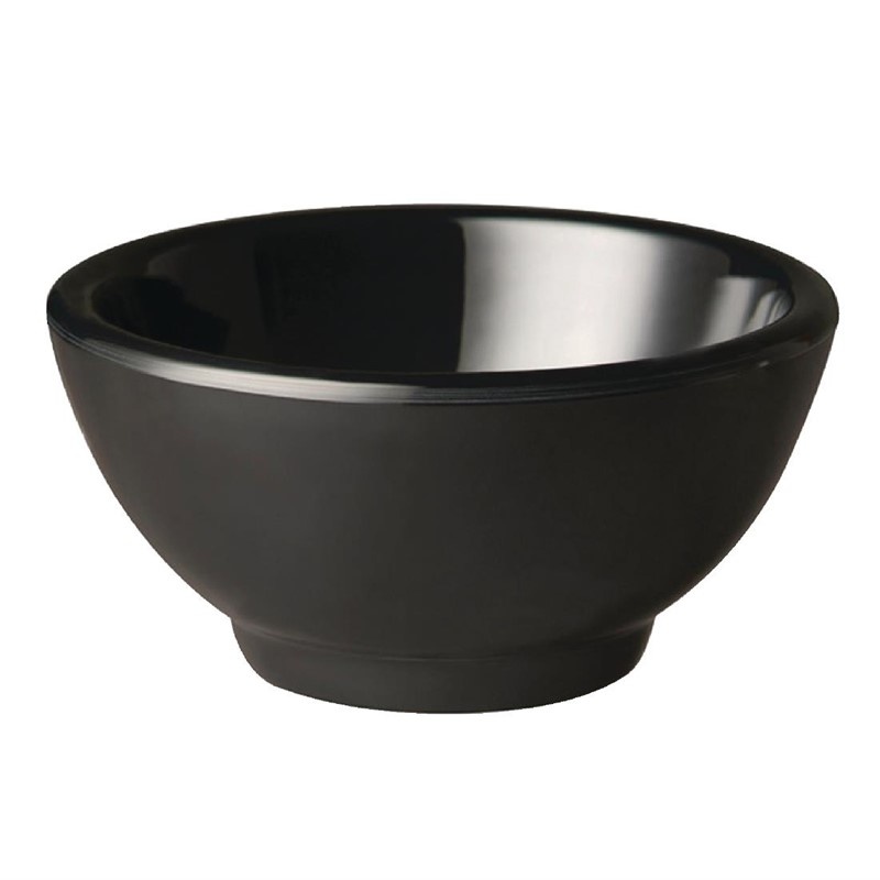 APS APS Pure ronde melamine kom zwart 9cl. | Ø9cm