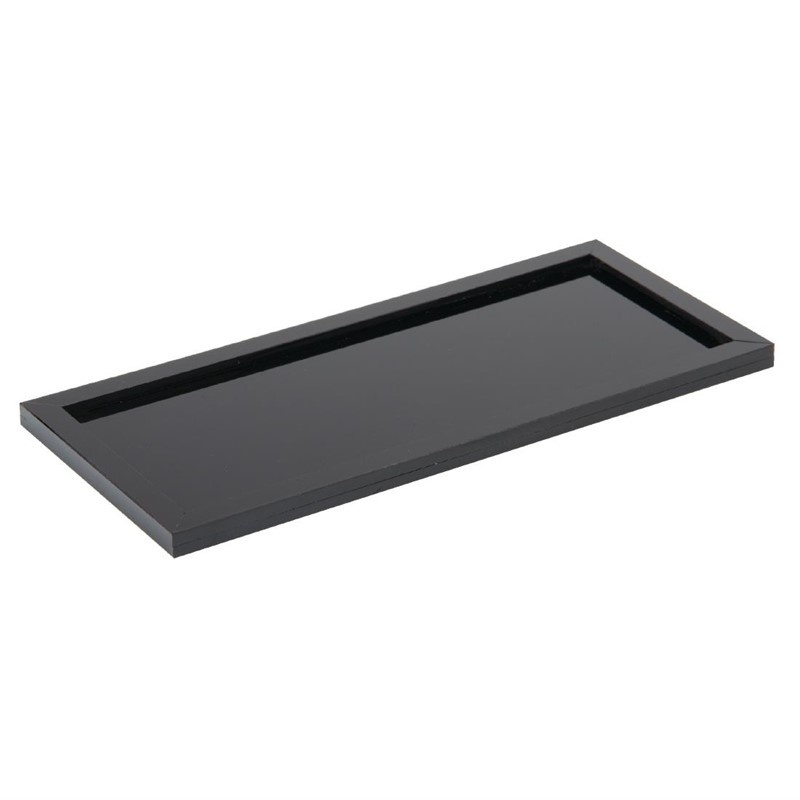 Badkamer presenteerschaal zwart | 24,4x10.7 cm.