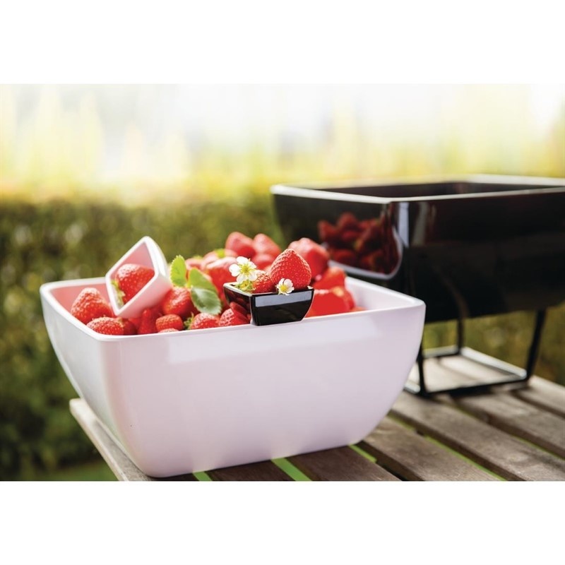 APS APS Pure vierkante melamine kom wit 40 cl. | 12,5x12,5cm, foto 2 van 3