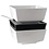 APS APS Float vierkante melamine kom zwart 1.5 liter | 19x19cm