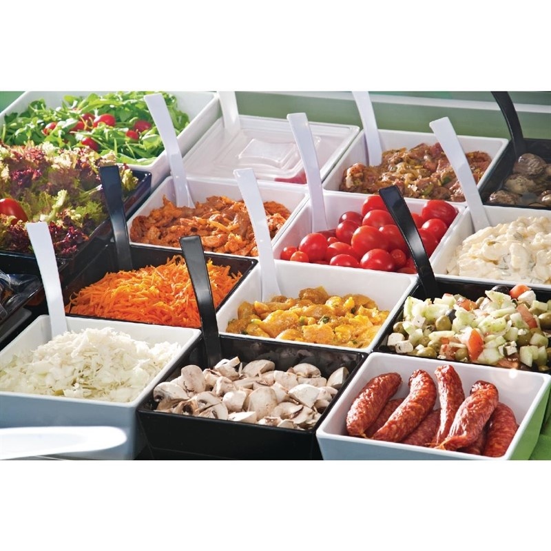 APS APS Float vierkante melamine kom wit 1.5 liter | 19x19cm, foto 3 van 3
