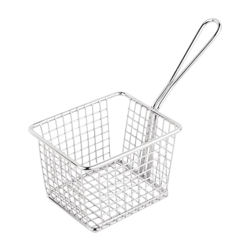 Olympia Olympia Fritesmandje groot RVS | 10x12xH8cm.
