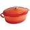 Vogue Vogue Ovale gietijzeren braadpan oranje 5 Liter | 11(h)x 24,3(b)x 29,5(d)cm