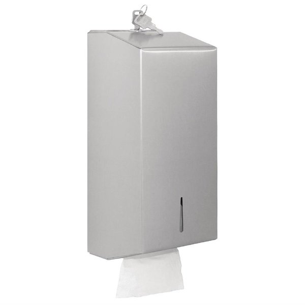 Jantex Toiletpapier dispenser gepolijst RVS | 29.5x12.5xH12cm.