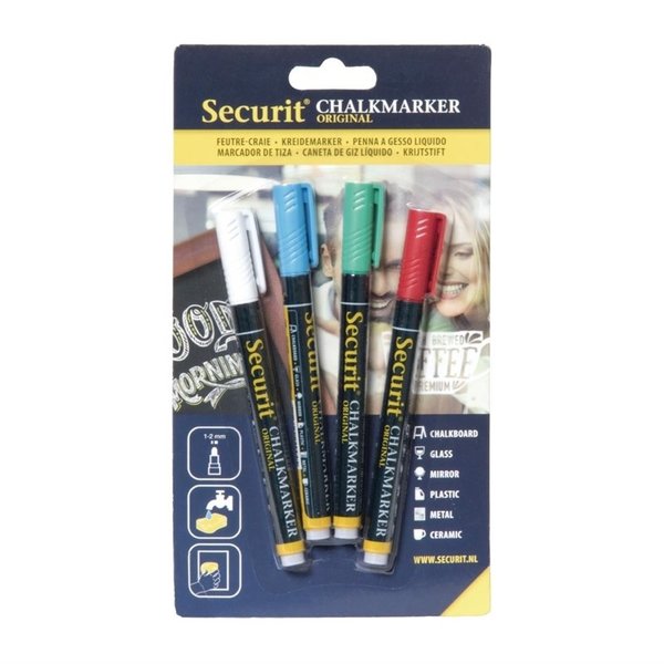 Securit Securit Wisbare krijtstiften 2mm assorti | 4 stuks