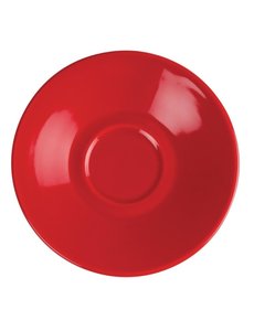 Olympia Café espresso schotel rood Ø11,7cm | 12 stuks