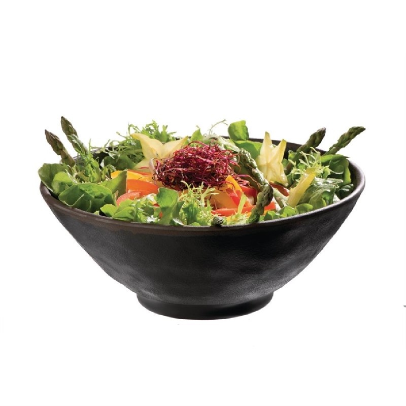 APS APS Marone melamine kom zwart | Ø21xH8.5cm