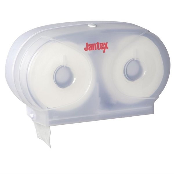 Jantex Jantex Micro dubbele toiletroldispenser voor 2 kokerloze toiletrollen