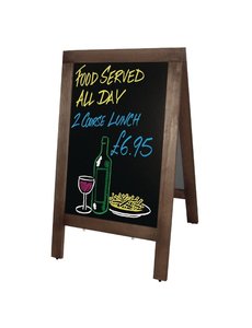 Olympia Stoepbord met houten frame 120x70cm | Schrijfvlak 86x56cm