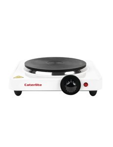 Caterlite Kookplaat elektrisch 1550W  | Witte stalen behuizing