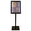 Securit Securit Info display zwart gecoat staal 4x A4 met LED 230V | 65x10xH120cm