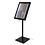 Securit Securit Info display zwart gecoat staal 4x A4 met LED 230V | 65x10xH120cm