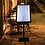 Securit Securit Info display zwart gecoat staal 4x A4 met LED 230V | 65x10xH120cm
