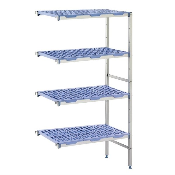 Tournus Tournus Voorraadrek hoekrek met 4 schappen 50 cm. diep | -30°C tot +60°C | Keuze uit 6 breedtes