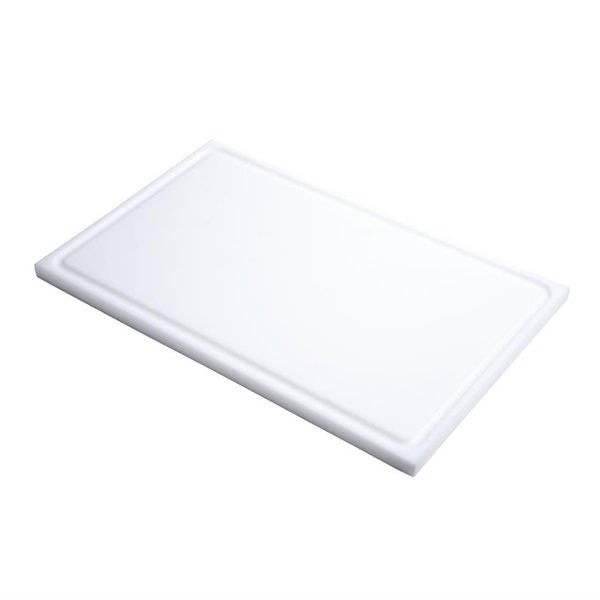 Gastro-M Gastro M GN1/2 HDPE snijplank met sapgeul wit | 265x325 mm.