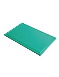 Gastro-M GN1/2 HDPE snijplank met sapgeul groen | 265x325 mm.