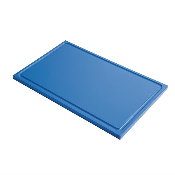 Gastro-M Gastro M GN1/2 HDPE snijplank met sapgeul blauw | 265x325 mm.