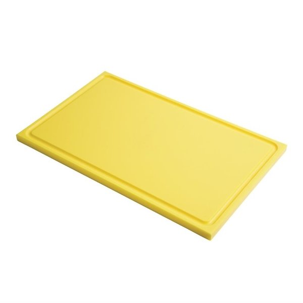 Gastro-M Gastro M GN1/1 HDPE snijplank met sapgeul geel | 530x325 mm.