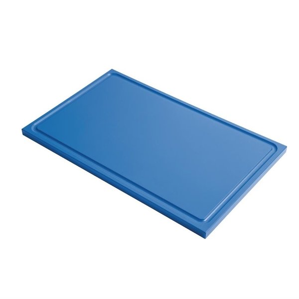 Gastro-M Gastro M GN1/1 HDPE snijplank met sapgeul blauw | 530x325 mm.