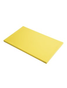 Gastro-M GN1/1 HDPE snijplank glad geel voor gevogelte | 530x325 mm.