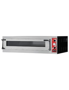 Gastro-M Pizzaoven met 1 kamer 400V / 6kW | 1 +45°C tot +455°C | Kamer 108x41xH14 cm.