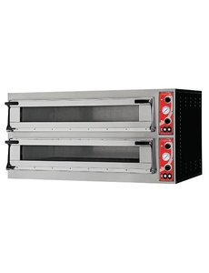 Gastro-M Pizzaoven met 2 kamers type 400V / 12kW | +45°C tot +455°C | 2x kamer 108x41xH14 cm.