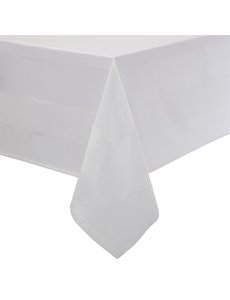Mitre Essentials Tafelkleed met satijnband wit 178x178cm. | 100% katoen
