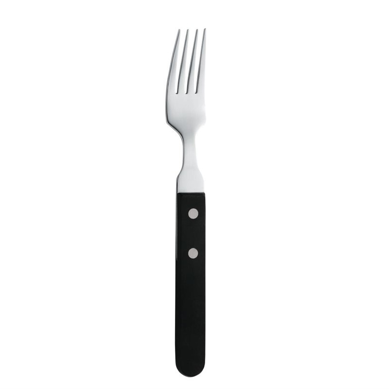 Amefa Steakvork met zwart heft 20 cm. | Per 12 stuks, foto 2 van 2