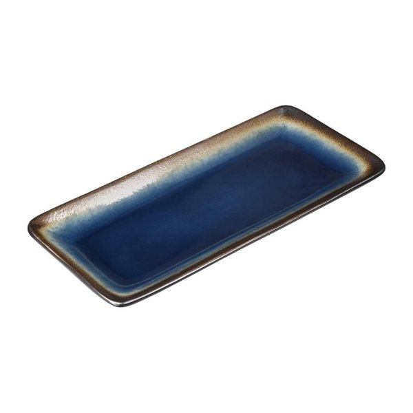 Olympia Olympia Nomi rechthoekige tapasborden blauw-zwart | 24,5x11cm | 6 stuks