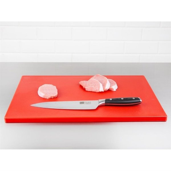 Hygiplas Hygiplas LDPE extra dikke snijplank rood | 600x450x20mm | Rauw vlees