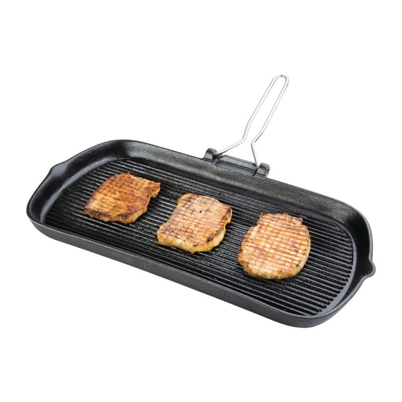 Vogue Grillpan gietijzer inductie | 22.5x38xH3.7cm., foto 4 van 4