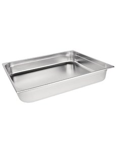 Vogue Gastronormbak 2/1 - 100mm - 29 liter RVS | 650x530mm