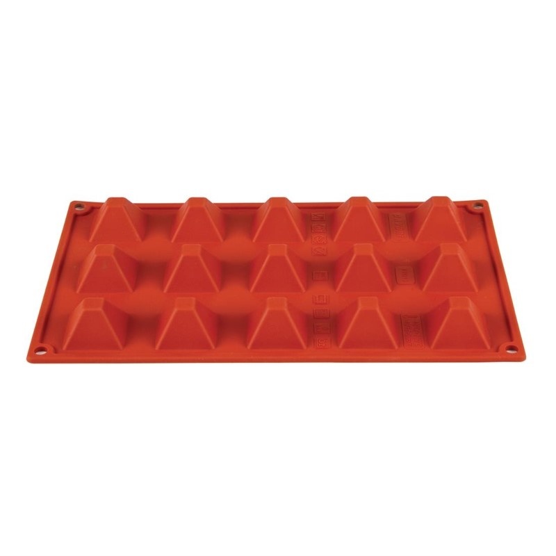 Pavoni Formaflex siliconen bakvorm 15 piramides | 3.6x3.6xH2.2 cm.