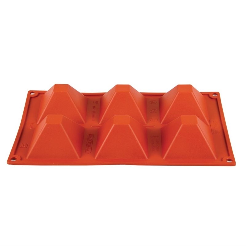Pavoni Formaflex siliconen bakvorm 6 piramides | 7.1x7.1xH4 cm.