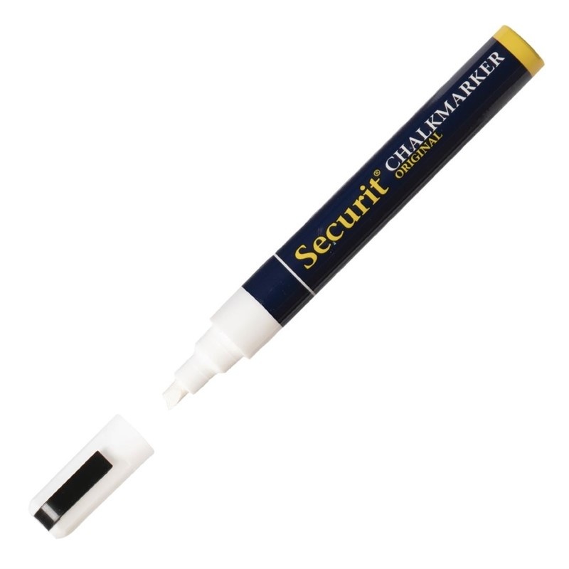 Securit Securit Krijtstift wit uitwisbaar | Punt 7x15mm