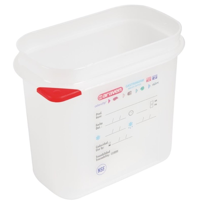 Araven Araven Voedseldoos met deksel 1,5 Liter | GN1/9 - 150 mm | 4 stuks