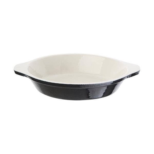 Vogue Vogue Ronde gratineerschaal zwart Gietijzer 0,75 liter | Ø22.5xH4.5 cm.