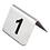 Olympia Olympia Tafelnummers 11-20 RVS | H3,5x5,1cm.