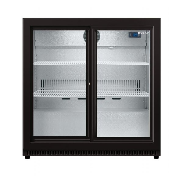 Husky Backbar koelkast met 2 schuifdeuren | C2Slide-865-BK-NL-HU | 87x52xH87cm