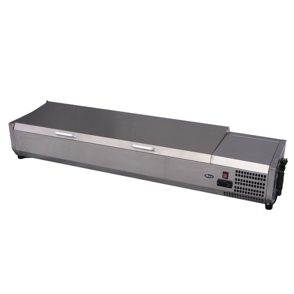 Hendi/Arktic Hendi Opzetkoelvitrine met RVS klapdeksel 4x GN 1/3 | 1205x395xH290 mm