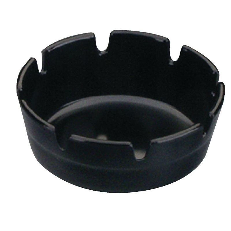 Olympia Kristallon melamine asbak zwart | Ø10cm